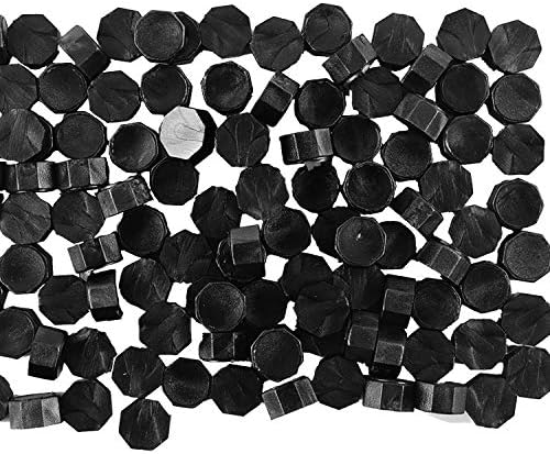 100 Pieces Octagon Sealing Wax Beads Sticks Sealing Wax Beads for Wax Stamp Sealing (Wine Red)