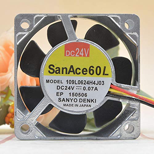 for Sanyo 24V 0.07A 6025 109L0624H4J03 6CM Metal High Temperature Fan