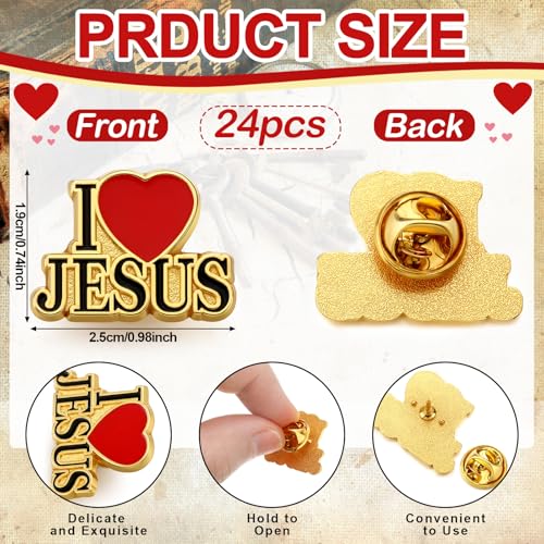 I Love Jesus Religious Lapel Pin Bulk Jesus Christian Enamel Bible Verses Pins Badges Metal Badge Brooch Set for Appreciation Religious Gifts3