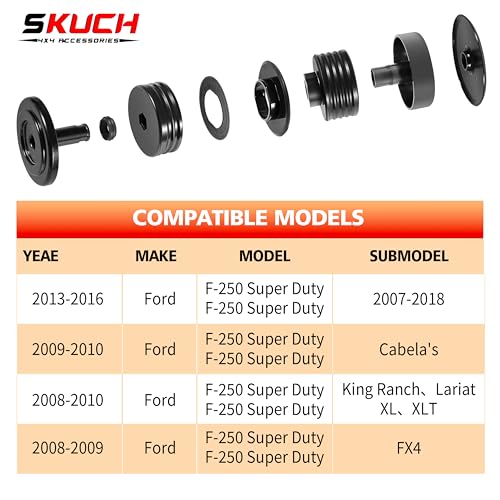 SKUCH 4X4 ACCESSORIES Body Mount Kit for 2008-2016 Ford F-250 F-350 Crew Cab Superior Silicone Cab Mount Bushings, Absorbing Vibration and Reducing Noise, Improve Bumpy Ride