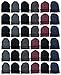 24 Pack Of Yacht & Smith Wholesale Assorted Beanies Bulk Thermal Winter Hats Solid Assorted (Assorted Beanies)