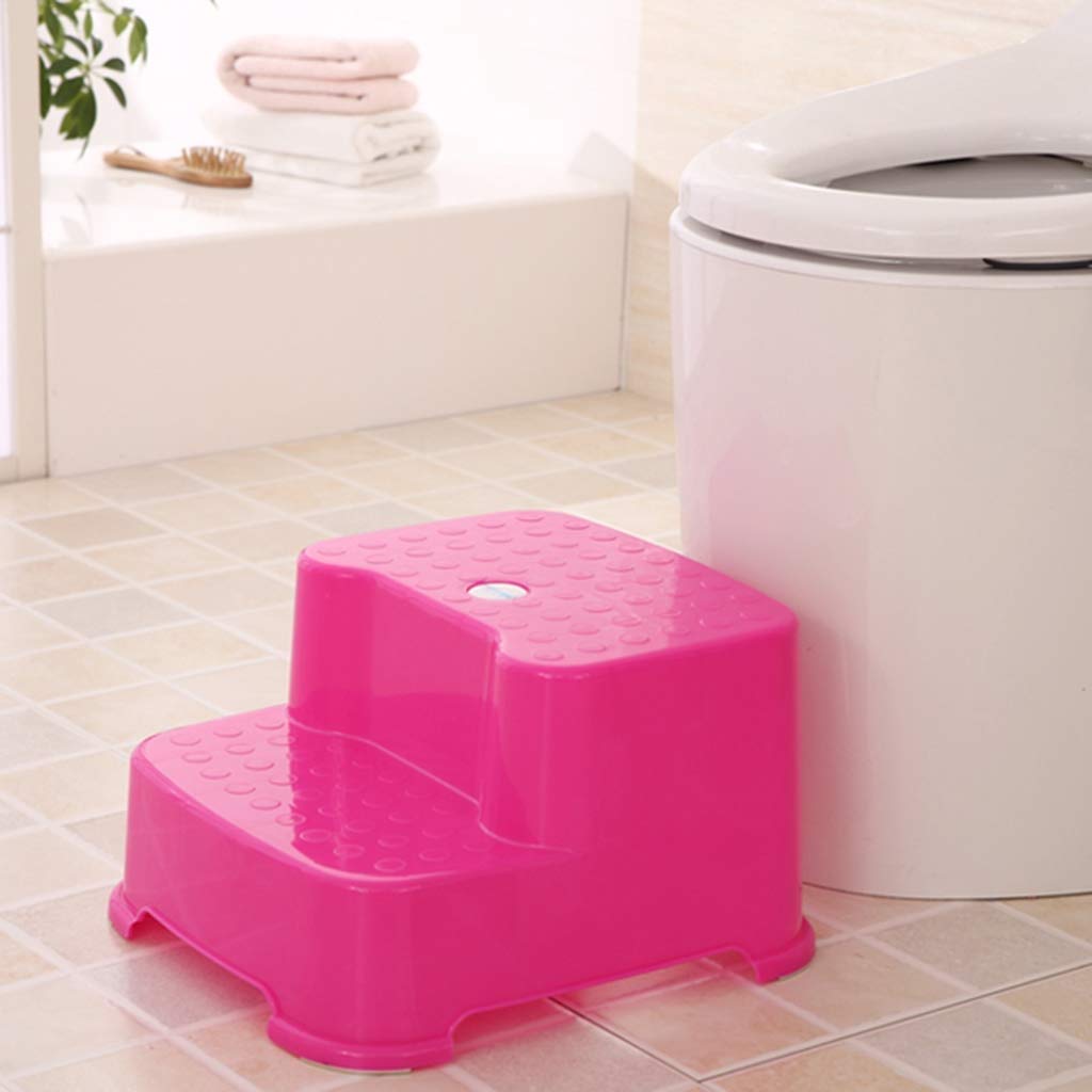 Sgabello da Bagno a Doppia Altezza, Resistente allo Scivolamento e Una Presa Morbida Sgabello per Bambini Ideale per Toilette e vasino