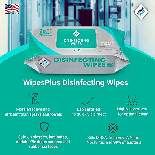 image for WipesPlus Disinfecting Wipes - Industrial Strength Sanitizing Wipes - 