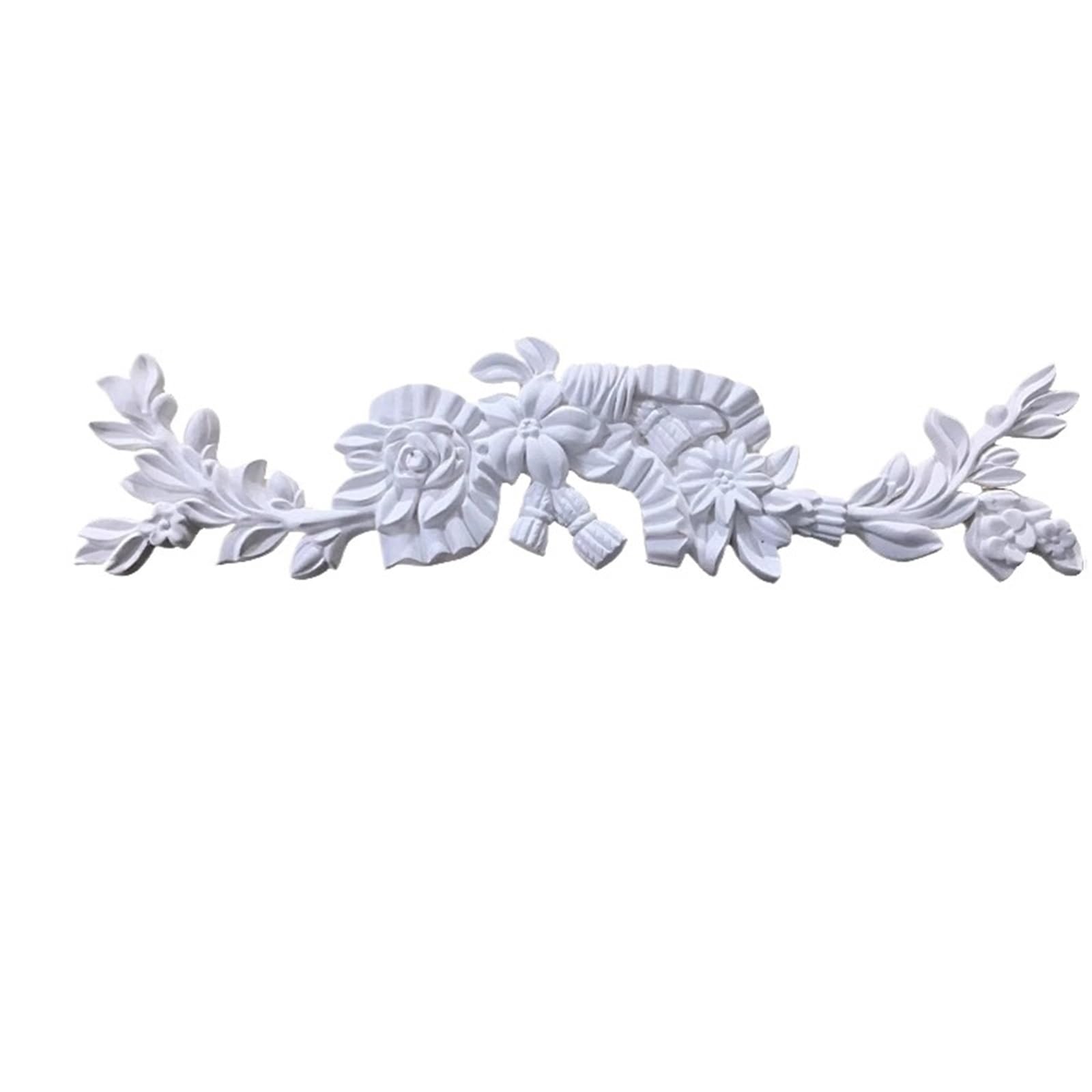 Decalcomanie for stampaggio di applicazioni in PU for mobili Decorazioni for la casa Intaglio Onlay Decorazione murale sfondo floreale(40.3x9.5x1.8cm)