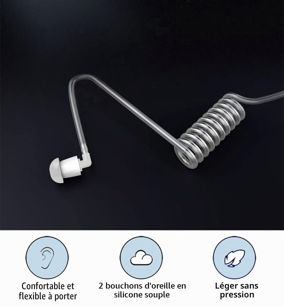 Oreillette Écouteur Pour Motorola Radio MotoTRBO Mic PTT Multibroches | Compatible DP2400/DP2400e/DP3441e/DEP550e, MTP3150/MTP3550, XPR3000/XPR3300e/XPR3500/XPR3500e Talkie Walkie