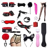✿Menge: 1 Satz wenjuersty Adult Couple Fun 19PCs / Set Bed Game Play Set Bindende Sexspiele Spielzeug-Kits