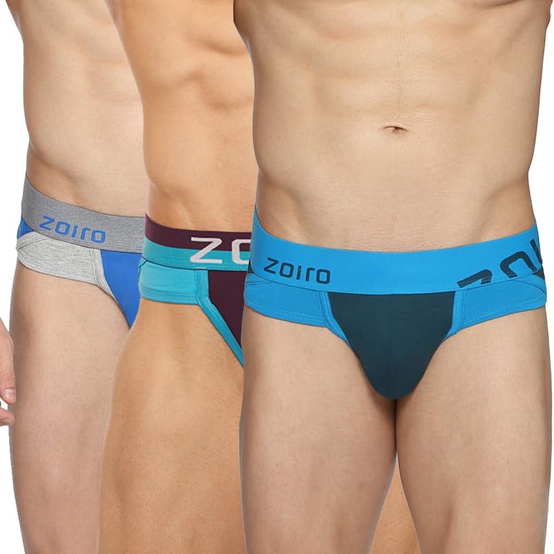 Image of Zoiro Men's Cotton Solid Brief Combo Pack |Colour's May Vary