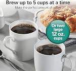 Hamilton Beach FrontFill Mini Brew 5 Cup Coffee Maker, Compact Drip Coffee Maker with Glass Carafe, Auto Pause & Pour, Illuminated On/Off Switch, Black (46112)