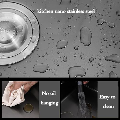Évier de cuisine simple inox avec douchette pour balcon et petit espace