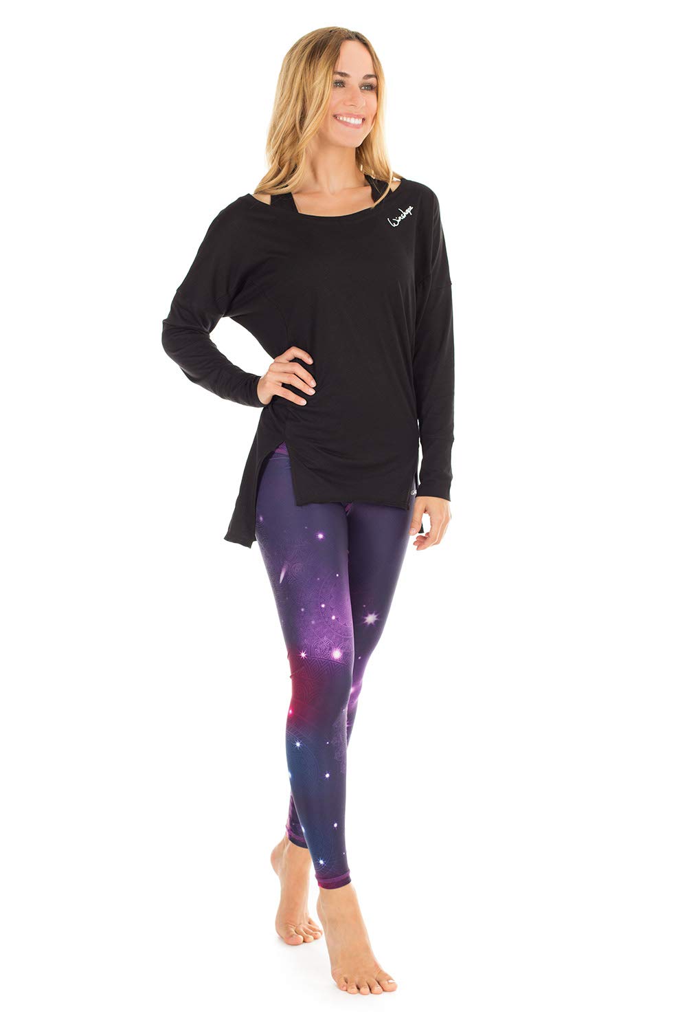 Winshape Mcs003 Women's Ultra Light Modal Long Sleeve with Extended Back, all-Fit Style, Fitness, Leisure, Sports, Yoga, Workout, Long Sleeve