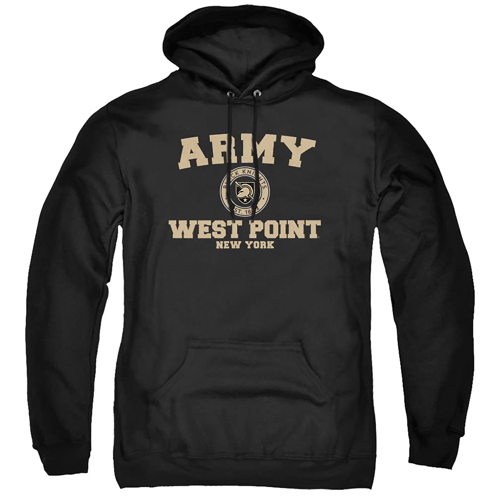 West Point United States Military Academy Official Circle Logo Unisex Adult Pull-Over Hoodie,Black, Medium