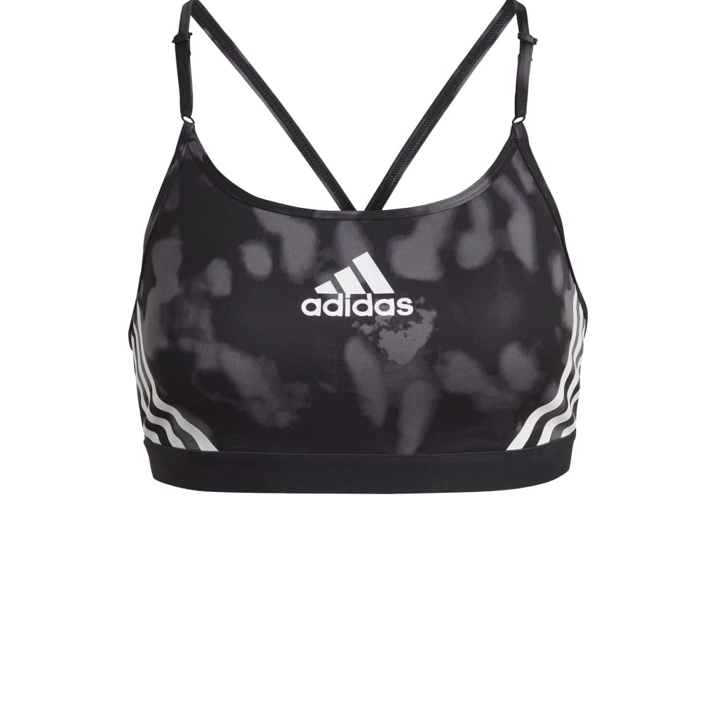 adidas Aeroreact Light-Support Hyperglam Printed Bra Women's, Grey, Size LAC