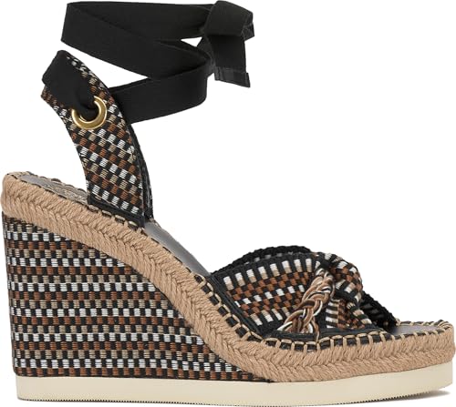 Image of Vince Camuto Bealie Woven Lace Up Wedge Sandals