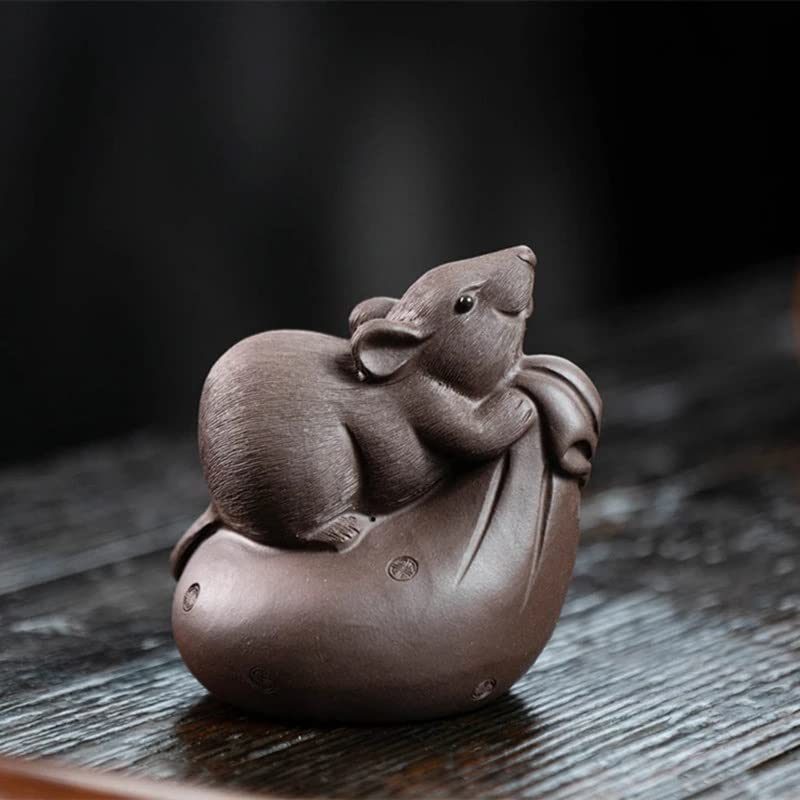 Amazon.co.jp: ZSQAW 手作り紫粘土茶ペット動物モデル彫刻工芸品