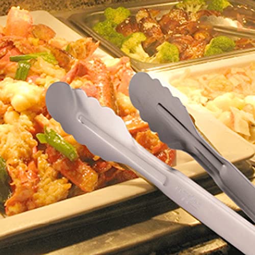 Pinzas de Cocina de Acero Inoxidable para Alimentos, para Catering, ensaladas, Parrillas, Buffet, duraderas, fáciles y cómodas de Limpiar (Medianas)
