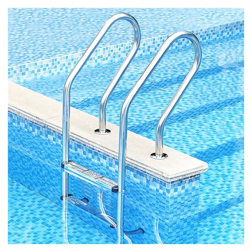 Escalera para piscina de acero inoxidable 2 peldaños miniatura 1