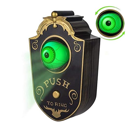 Nobie vivid Halloween Decoration, Halloween Doorbell, Haunted Doorbell Animated Eyeball Halloween Decor with Spooky Sounds, Haunted House Halloween Prop Decoration