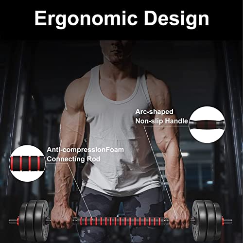 Image of 3 in 1 gym combo Adjustable dumbbells set,14� Dumbbell rod,15.5� Connector 10 mm Eva Foam, Star Nuts kit for home gym Workout. (15 KG, Add Gripper)