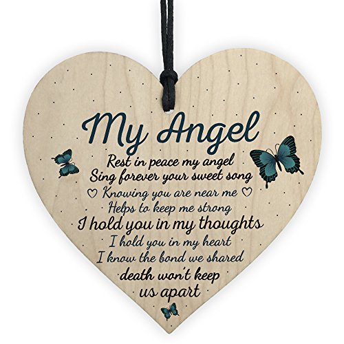 XLD Store Dad Mum Nan Graveside Memorial Remembrance Wooden Heart Grave Plaque Cemetery