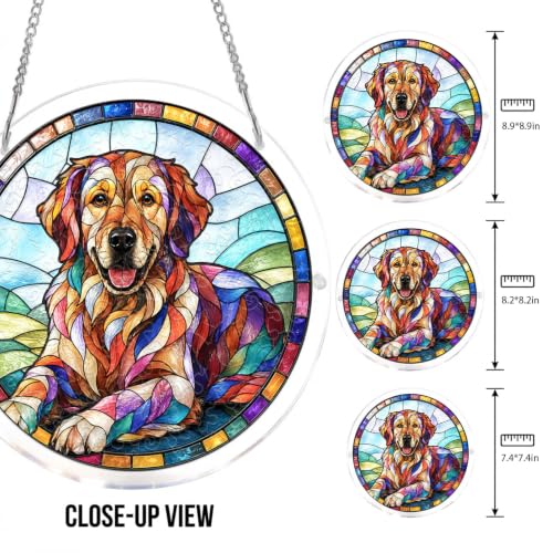 Rompecabezas acrílico DIY para atrapar la luz - Golden Retriever, 7.4 pulgadas | Decoración para ventanas y jardín, regalos únicos para mamá, mujeres, esposa, hermanas, tías y amigas miniatura 6