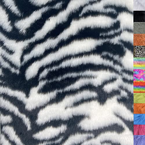 Luxurious Zebra Stripe Faux Fur Fabric - 3 Sheets of 9" x 12" Soft, Shaggy Material for DIY Crafts, Costumes, and Home Décor