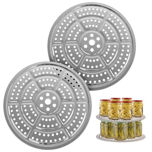 IMPRESA Stainless Steel 2-Pack Canning Rack for Pressure Cookers - Compatible with Presto, All American, and More (11-Inch)