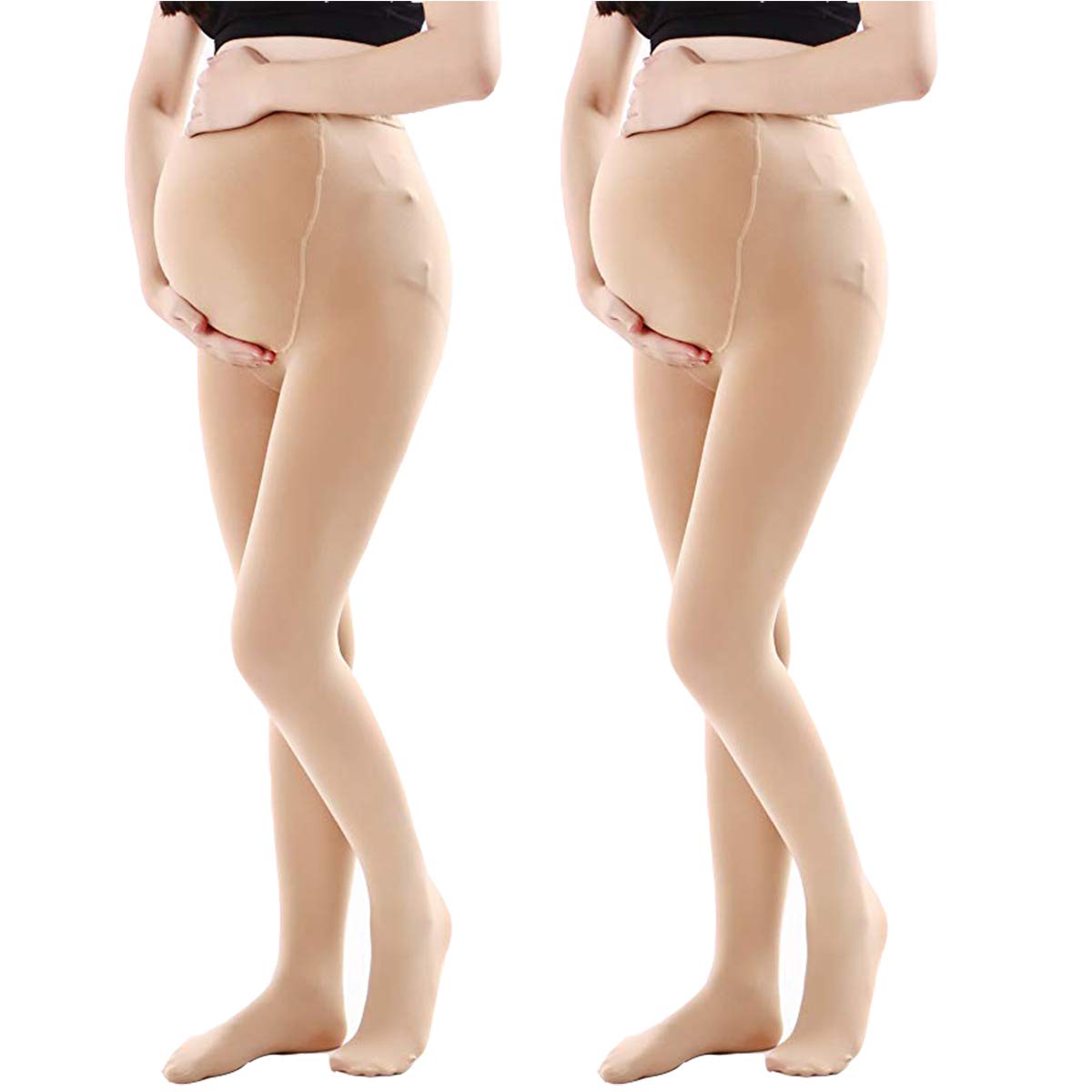 2 Pack Medias Invernales Premama Panty para Futura Mama Pantimedias para Mujeres embarazadas Leggings 320D
