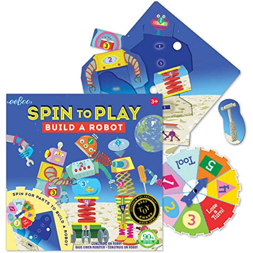 eeBoo: Build A Robot Spinner Puzzle Game, Encourages Imaginative Play, Patience and Social Skills...