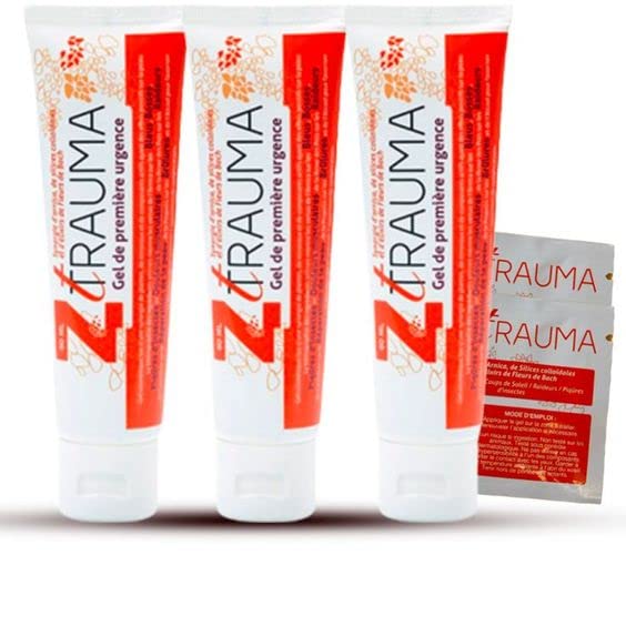 Z Trauma - Gel Cosmétique 60 ml - Lot de 3 + 2 Echantillon Offert 1 ml