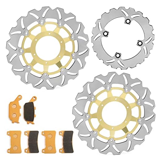 SFriding Front Rear Brake Disc Rotors Pads Kit for Honda CBR1000RR 04 05 CBR600RR 2005 2006
