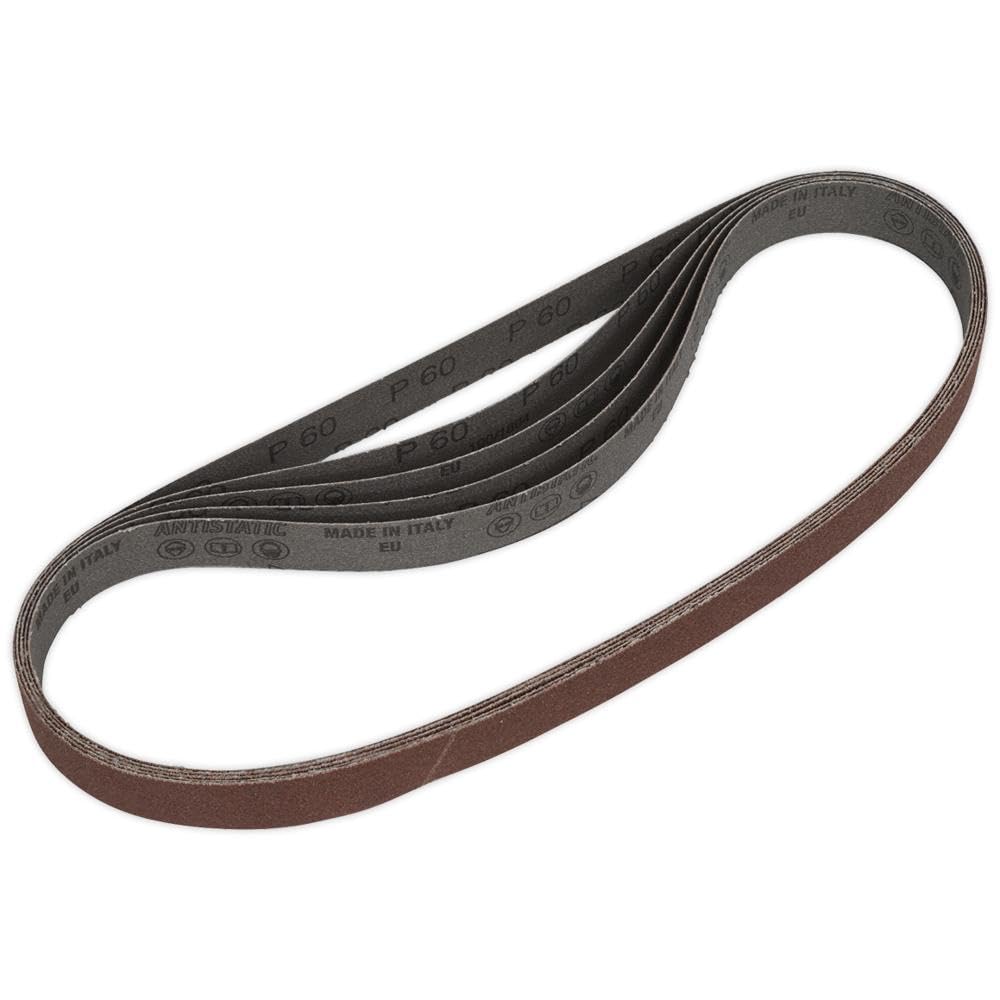 Sealey Aluminium Oxide Sanding Belt 25 x 762mm 60 Grit - Pack of 5 Pieces SB0020