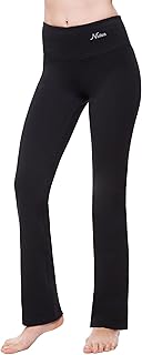 Straight Leg Yoga Pants - Straight Leg Yoga Pants for Women Breathable Leggings for Women for Yoga Regular & Plus Size Pants for Women Yoga Work Pants for Women (2XL 34" Inseam, Black)