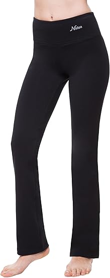 Nirlon Straight Leg Yoga Pants - Yoga Pants for Women Soft & Breathable Womens Leggings for Gym & Yoga Regular & Plus Size