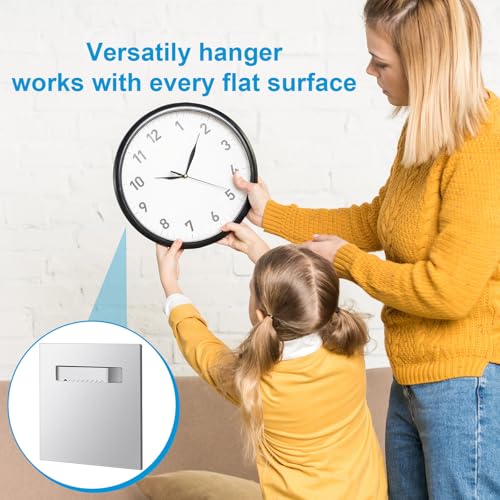 Image of Tandefio 12 Pack Self Adhesive Hanger 3.15 x 3.15 Hangers Adhesive Picture Hanging Plate Kit for Mirrors and Hanging Art / Photos on Acrylic, Glass, Aluminum or Other Flat Panels