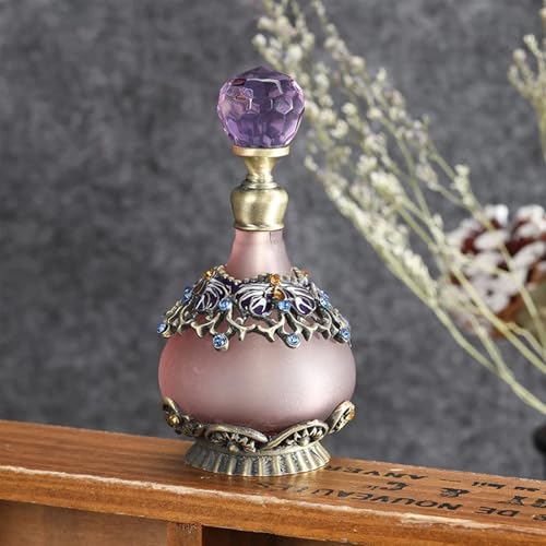 Atomizador de perfume de vidrio recargable frasco pulverizador de 25ml morado portátil 6