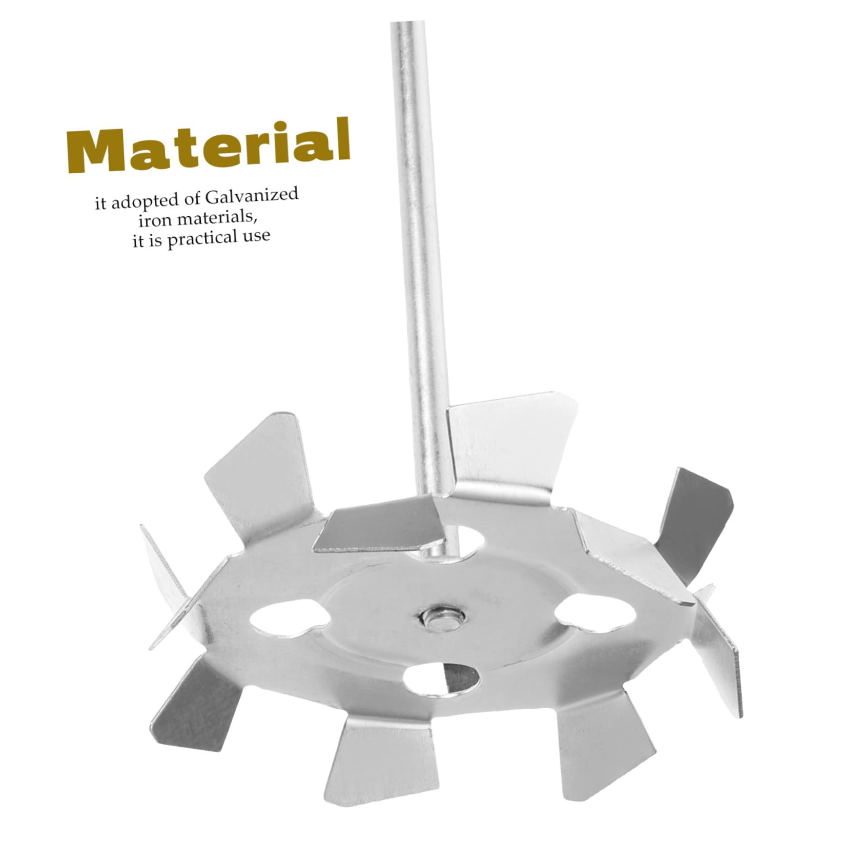 HOLIDYOYO Mixer Drill Stirring Rod Galvanized Mud Mixer Tool for Easy Mixing of Paints Epoxy and Lightweight and User Friendly Mixing