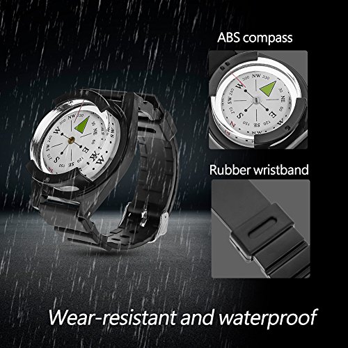 Brújula deportiva ligera con reloj para hombre y mujer, brújula digital de muñeca para supervivencia al aire libre, camping, senderismo y navegación miniatura 6