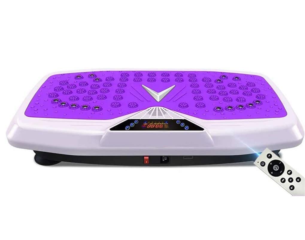 Vibration Plate Exercise Machine - Whole Body Workout Vibrating Fitness Platform w Remote Home Training Equipment for Home