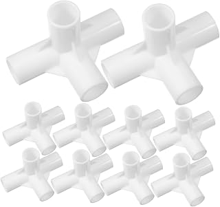 10pcs White 4 Way Shoe Rack Connectors for Wardrobe Closets