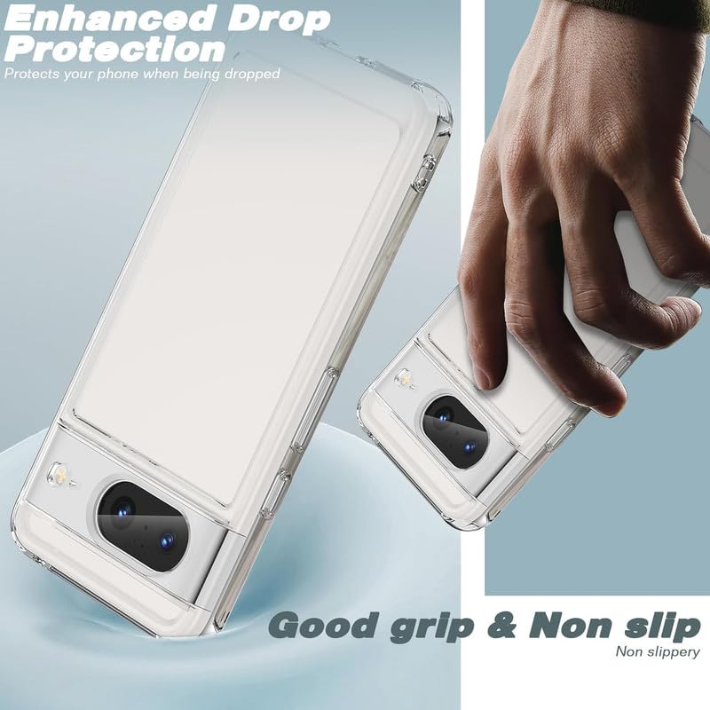 Image of Case Creation New Google Pixel 8A Premium Imported 0.3mm Crystal Clear Totu Silicone Transparent Flexible Soft Corner Protection with TPU Slim Back Case Color Cover for Google Pixel 8A