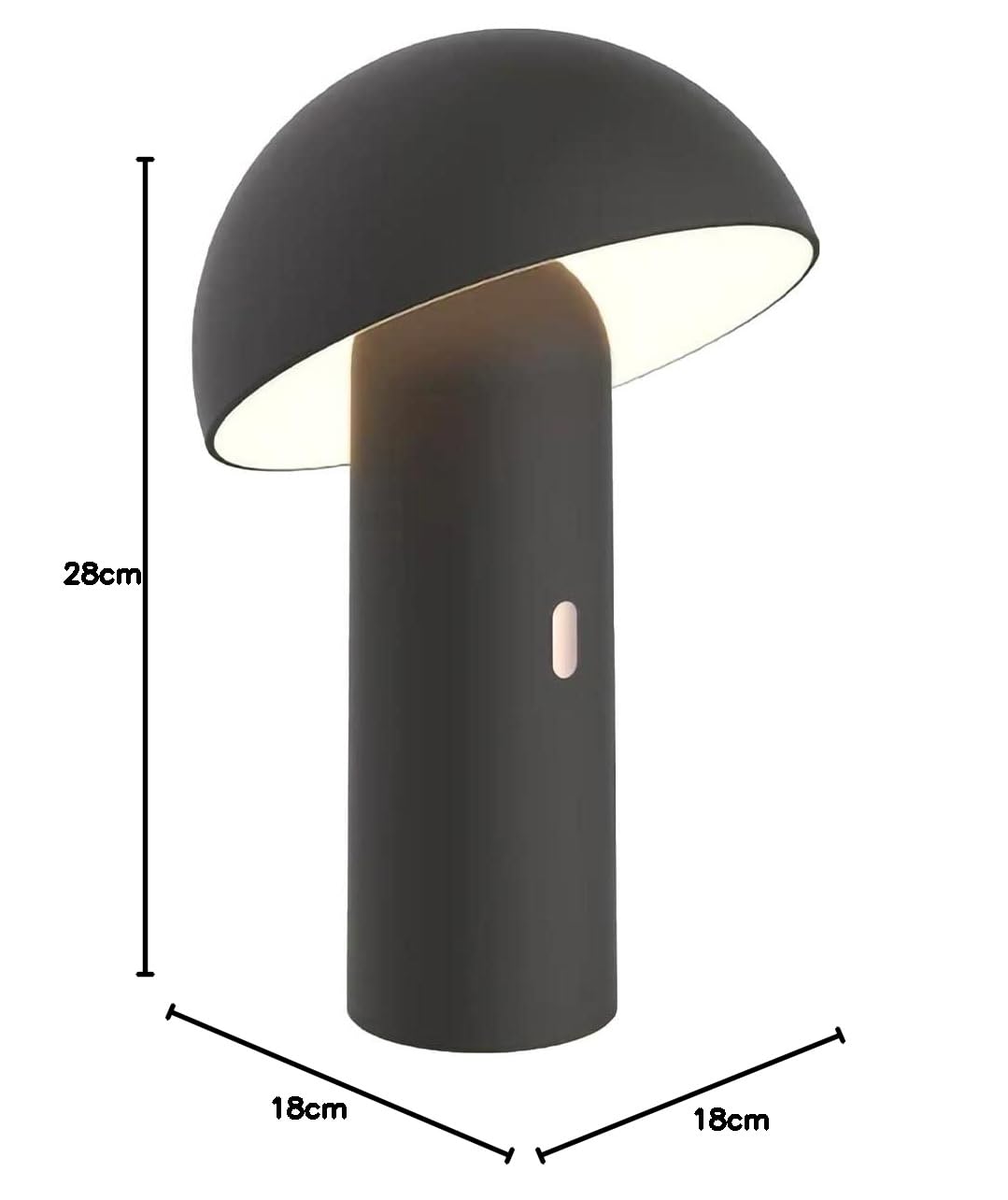 Lampada da tavolo a LED senza fili H28CM TOD BLACK