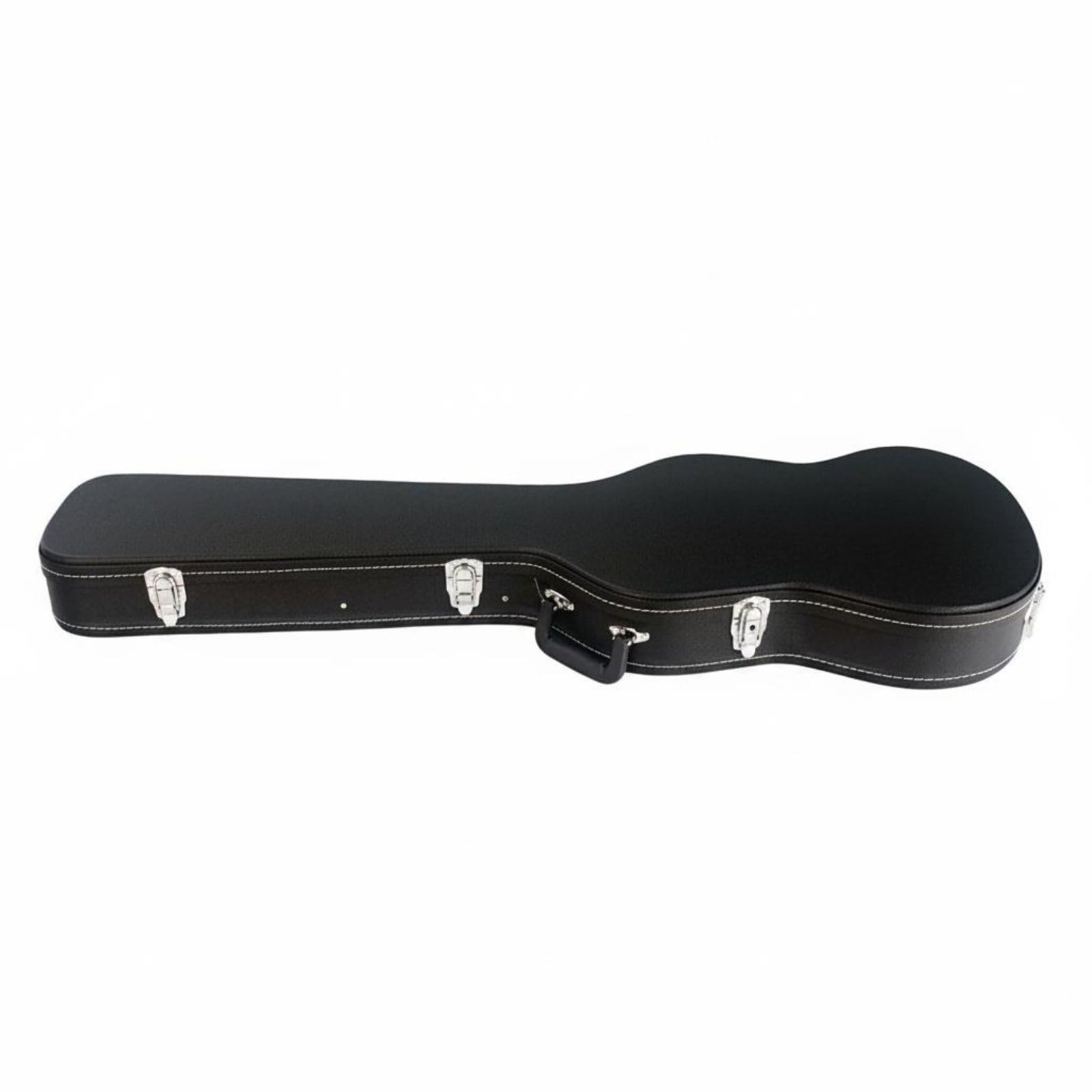 Maletín de bajo Eléctrico Antigolpes Estuche Rígido Impermeable Instrumentos Musicales para Transporte, Viaje, Negro, Negro
