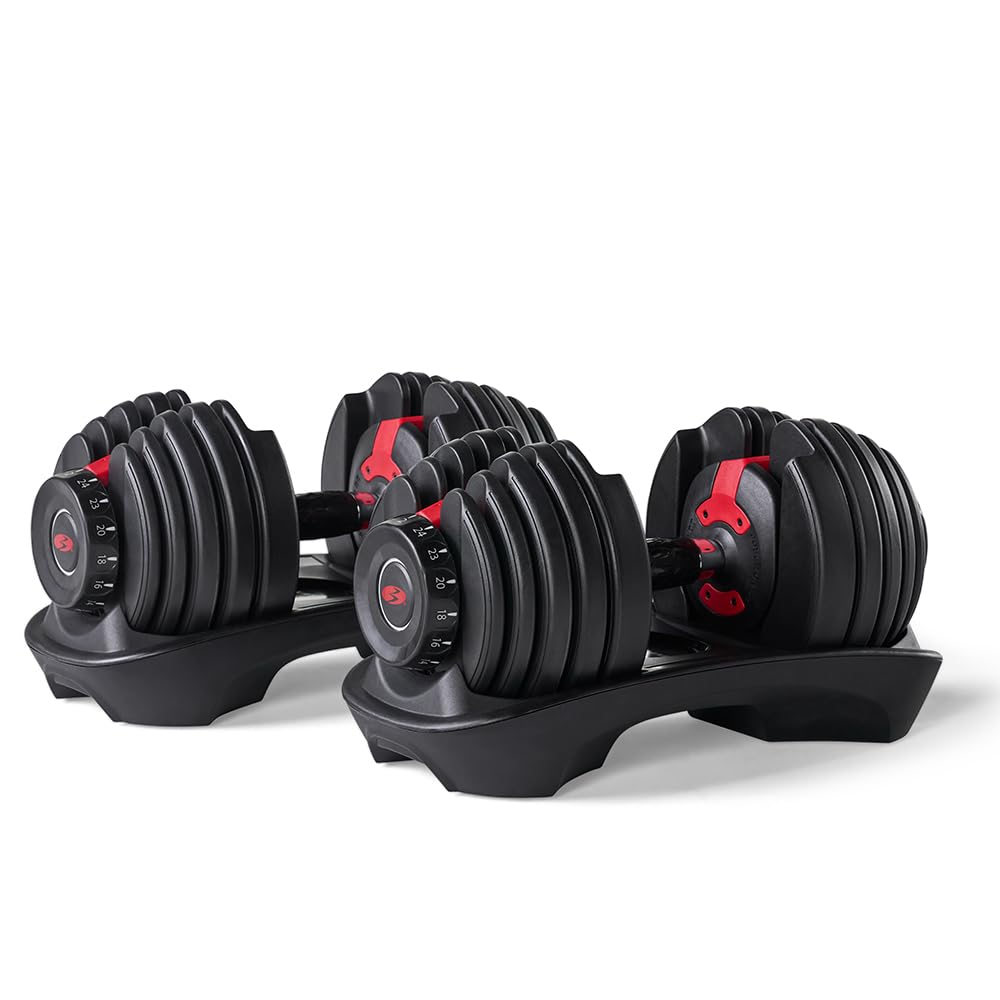 Bowflex SelectTech 552i Manubri Regolabili (Coppia) 2–24 kg – 15 Pesi in 1, Design Compatto Salvaspazio, Ideali per Home Gym, Allenamento Progressivo, App JRNY Inclusa (2 Mesi Gratis)