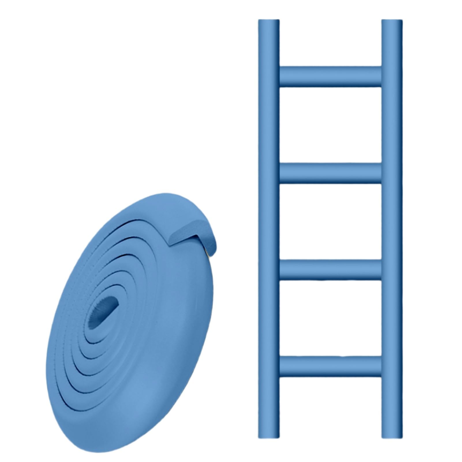 Weichschaum-Eckenschutz für 2 m Etagenbett, selbstklebend, Treppenpolster, 10 Stück, blau, bequem, fußsicher, ideal für Kinder und Familie