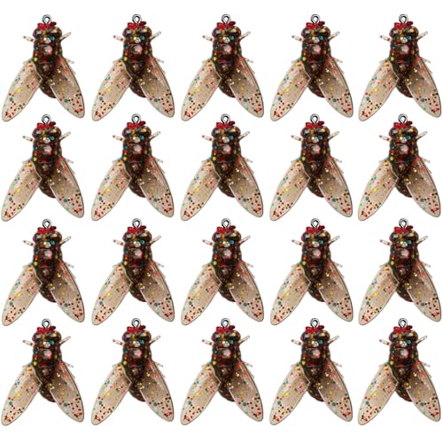 WEYSHHT 20pcs Fly Fishing Flies, Cebo Pesca Mosca Bionica, Señuelos de Insectos Artificiales, Kit Realista de Señuelos de Pesca con Mosca Seca, Moscas Universales para Pesca con Mosca
