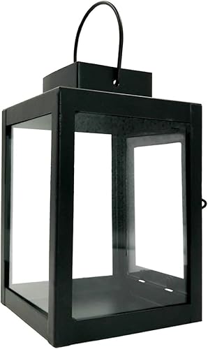 Outanaya Soporte transparente para decoración de lámpara de vidrio de hierro para delicado pilar retro colgante vela patio exquisita escena