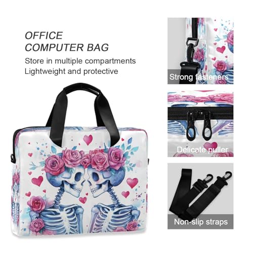 Bolso para laptop senya con diseño de calavera rosa miniatura 6