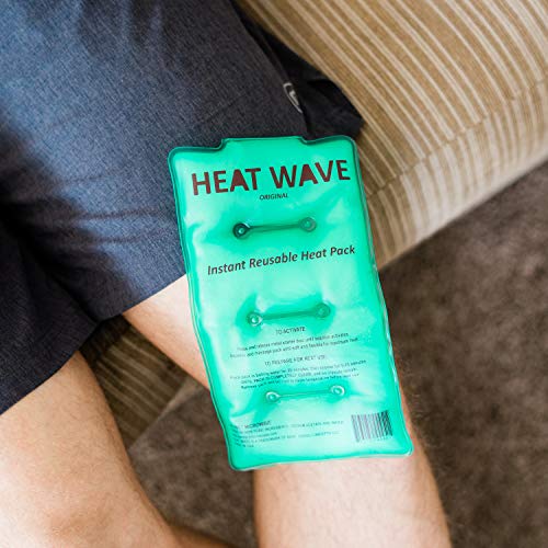 Made in USA: Heat Wave Instant Reusable Heat Packs – Medium (5x9”), Reusable Heat Pack for Muscle Aches, Back Pain, Pain Relief, Click Heat - Thumbnail 5