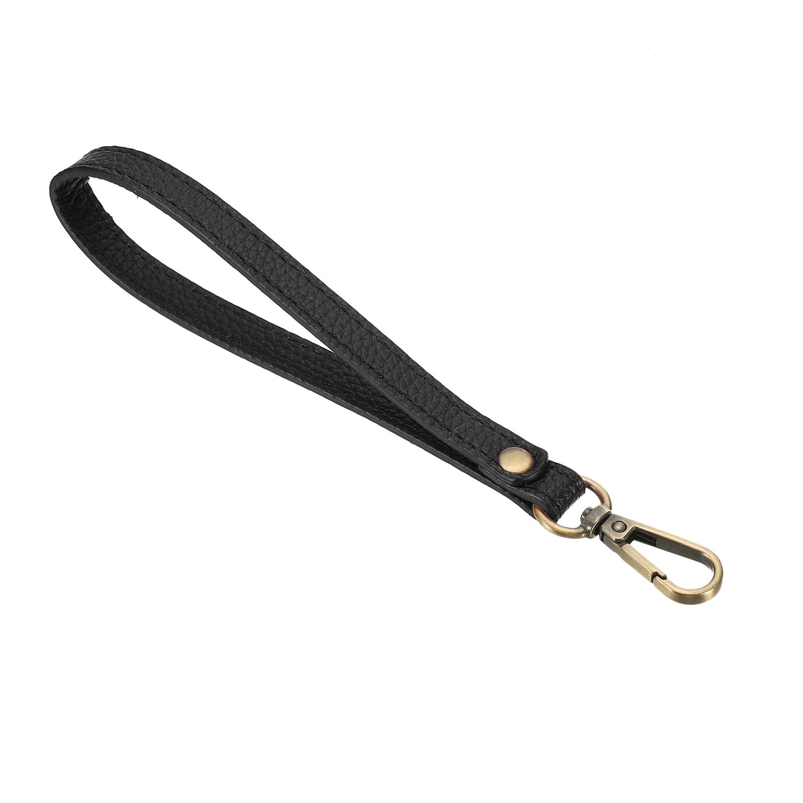 Brown Keychain PU Leather Keychain With Lock - 20cm Wrist Strap For ...