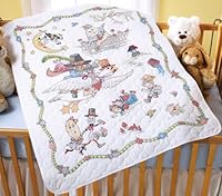 Algopix Similar Product 11 - Bucilla Stamped Cross Stitch Crib Cover
